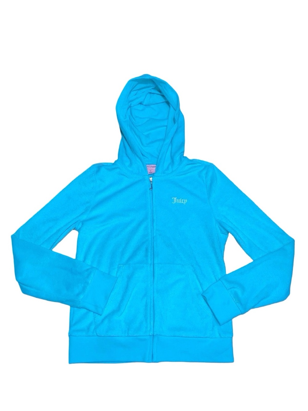 Juicy Couture Velour Zip Up Hoodie Jacket Tracksuit Top Embroidered Logo
